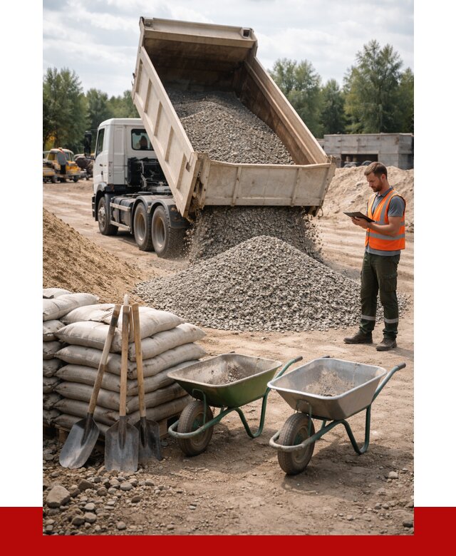Доставка нерудных материалов в Горячем Ключе от 1240 руб. | ПРОНЕРУДГрч