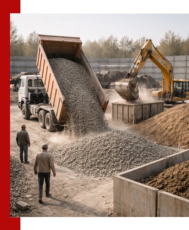 Доставка нерудных материалов с погрузкой и разгрузкой в Горячем Ключе