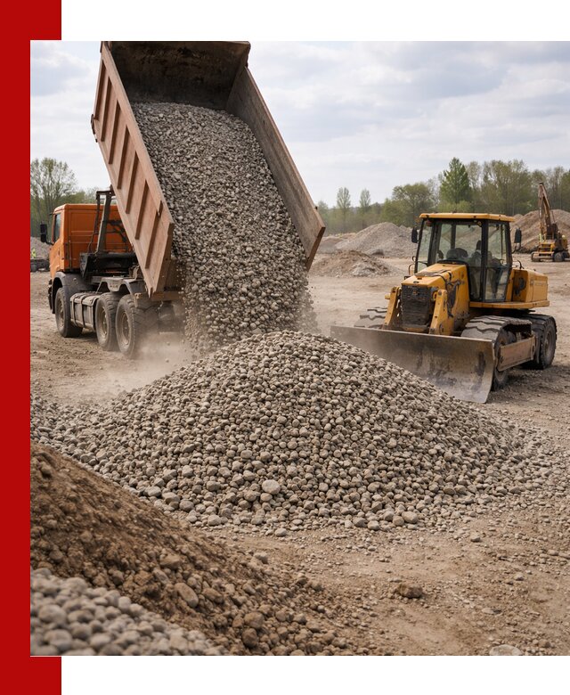 Доставка гравийного щебня фракции 40-70 в Горячем Ключе