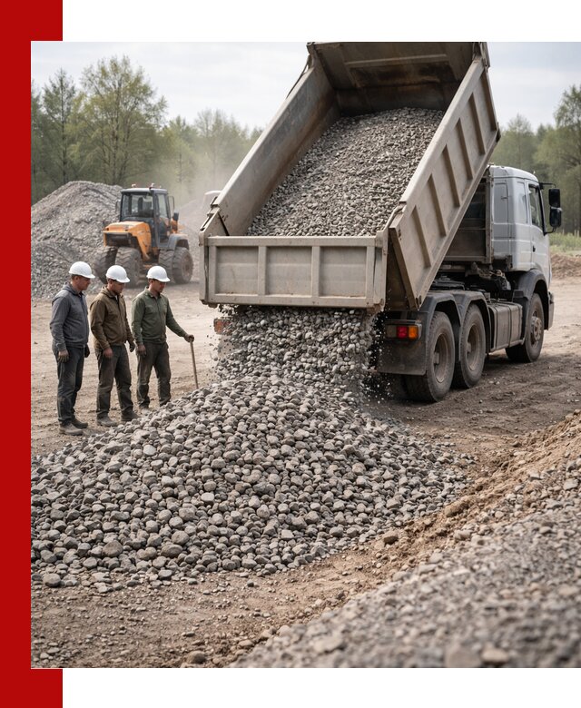 Доставка гравийного щебня фракции 70-120 в Горячем Ключе