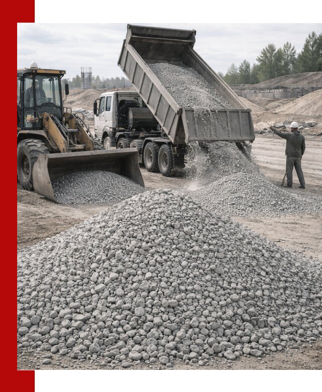 Доставка известнякового щебня фр. 5–20 в Горячем Ключе