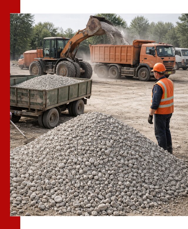 Доставка известнякового щебня фракция 20–40 в Горячем Ключе