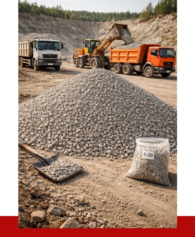 Доломитовый щебень фр. 5-20 в Горячем Ключе от 4340 р. | ПРОНЕРУДГрч