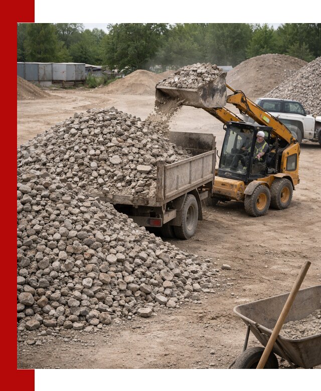 Доставка вторичного щебня в Горячем Ключе для строительных работ