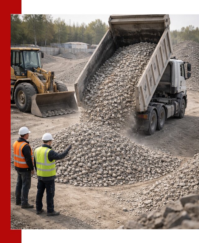 Вторичный щебень фракция 40–70 доставка в Горячем Ключе