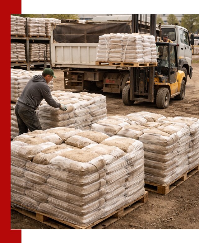 Карьерный песок в мешках с доставкой в Горячем Ключе