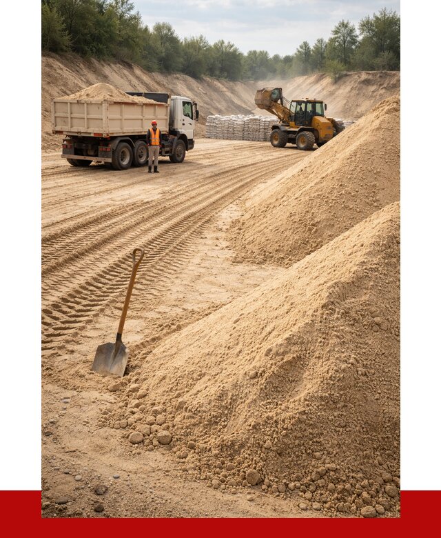 Карьерный песок мелкозернистый в Горячем Ключе от 9300 р. | ПРОНЕРУДГрч