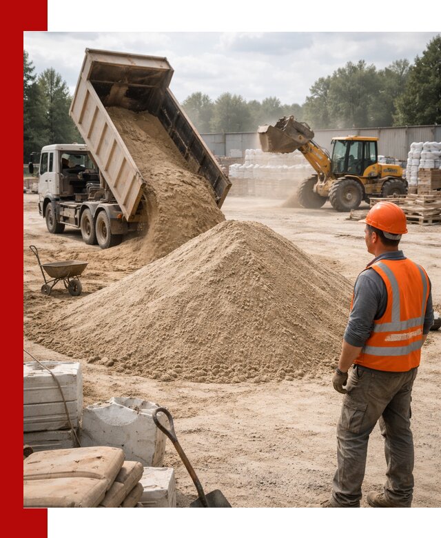 Доставка строительного песка с самосвалом в Горячем Ключе