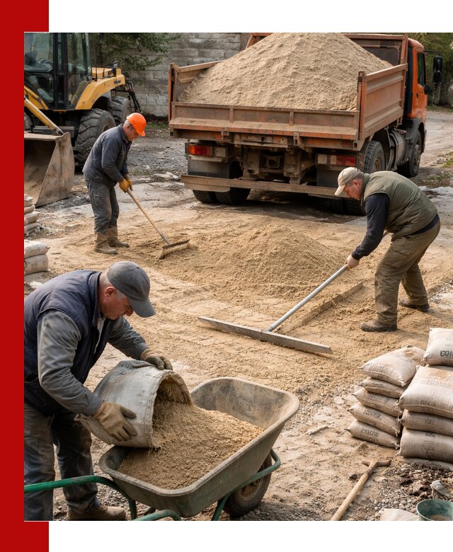 Поставка песка для стяжки в Горячем Ключе с быстрой доставкой