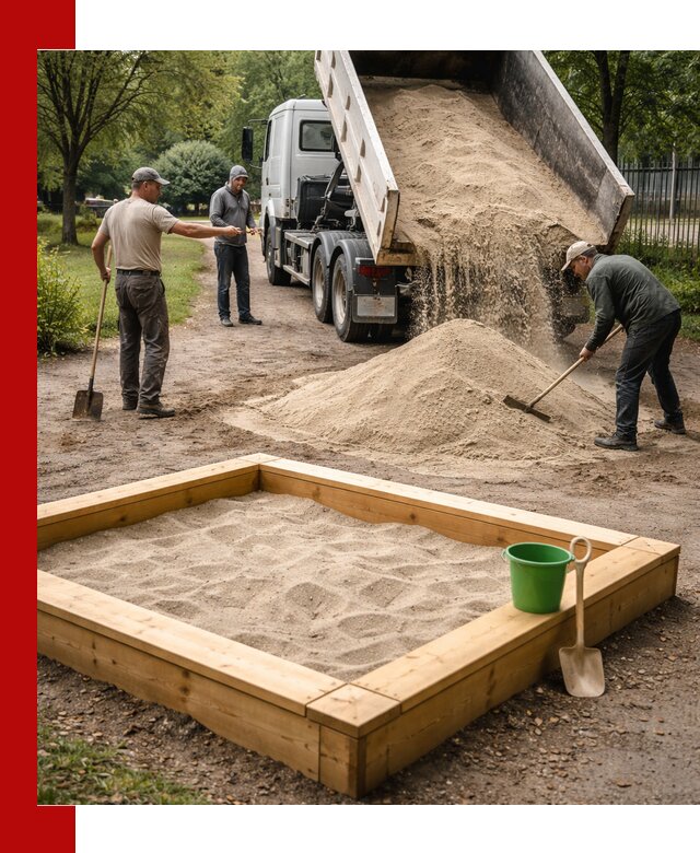 Песок для песочницы с доставкой в Горячем Ключе недорого и чистый