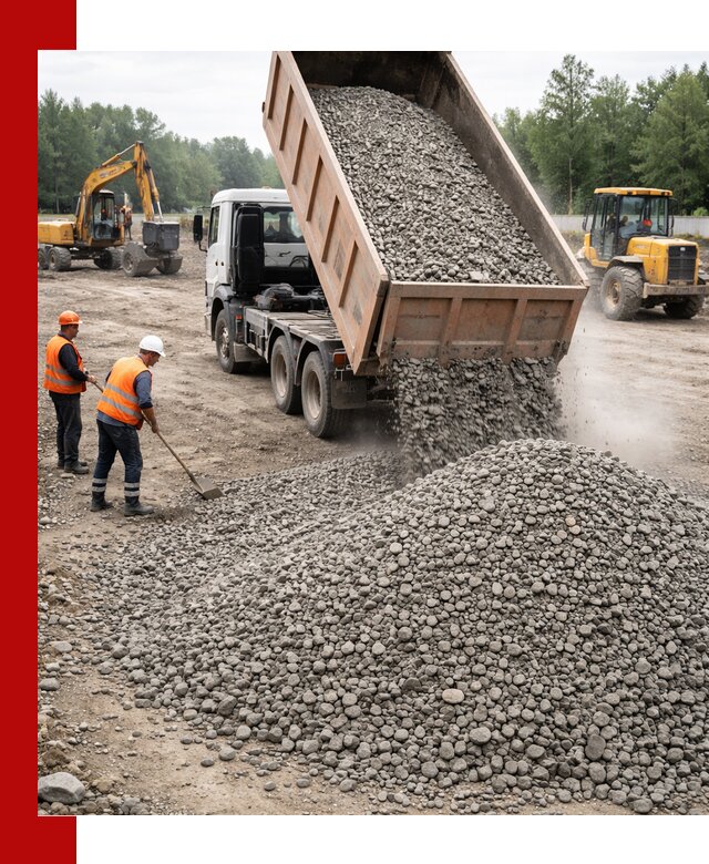 Доставка гравия фракции 40-70 в Горячем Ключе оптом и в розницу