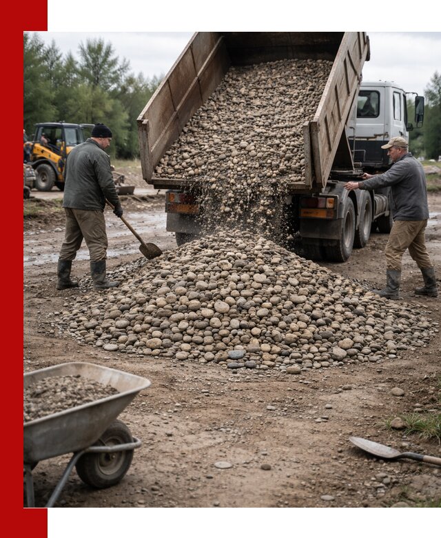 Доставка гальки речной оптом и в розницу в Горячем Ключе