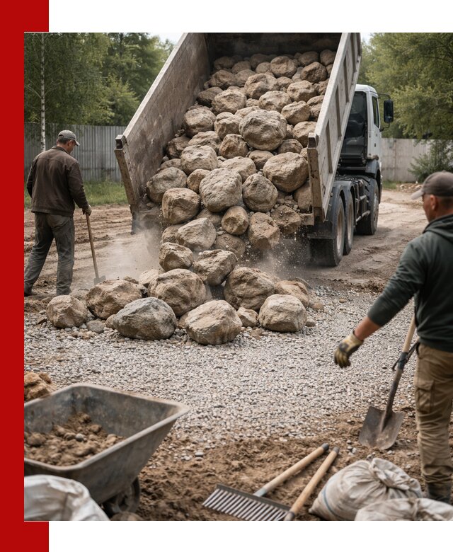 Доставка и укладка булыжника в Горячем Ключе