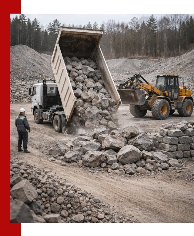 Доставка и продажа бутового гранитного камня в Горячем Ключе