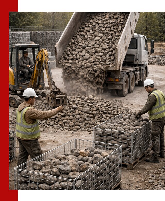 Камень для габионов фракция 100–201 в Горячем Ключе