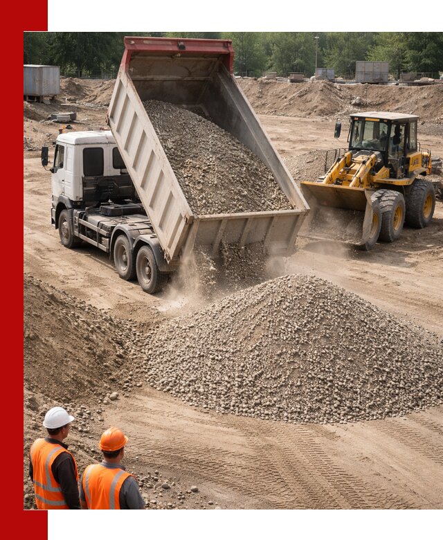 Щебень с песком (ЩГПС С2) с доставкой в Горячем Ключе