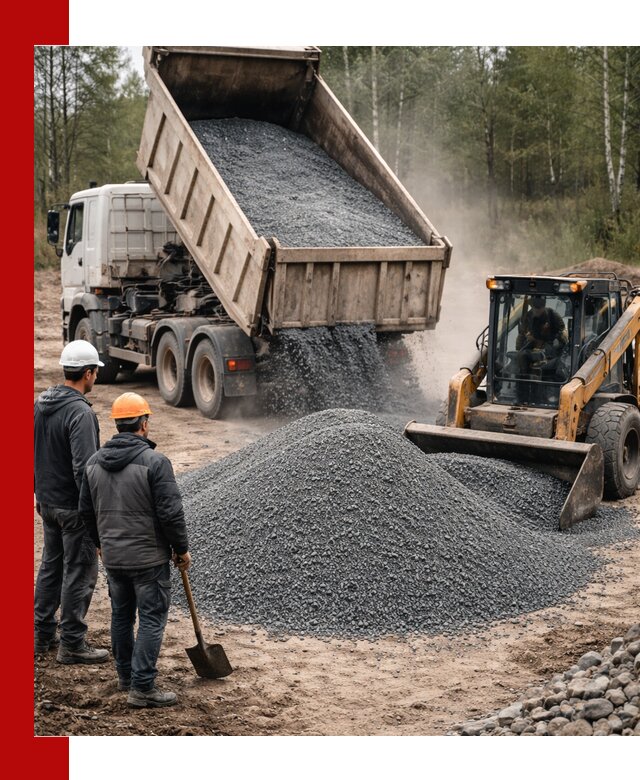 Гранитный отсев 0-5 с доставкой и разгрузкой в Горячем Ключе