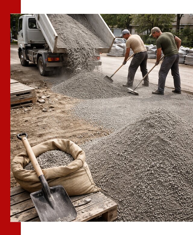 Отсев для тротуарной плитки в Горячем Ключе — доставка и укладка