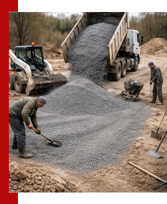 Отсев для подсыпки в Горячем Ключе — доставка и подсыпка на участок