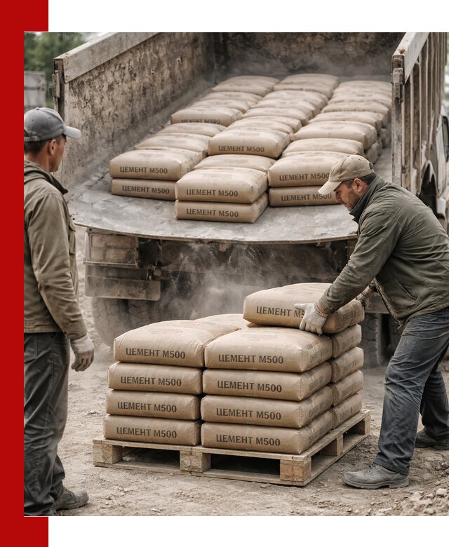 Цемент М500 с доставкой самосвалом в Горячем Ключе