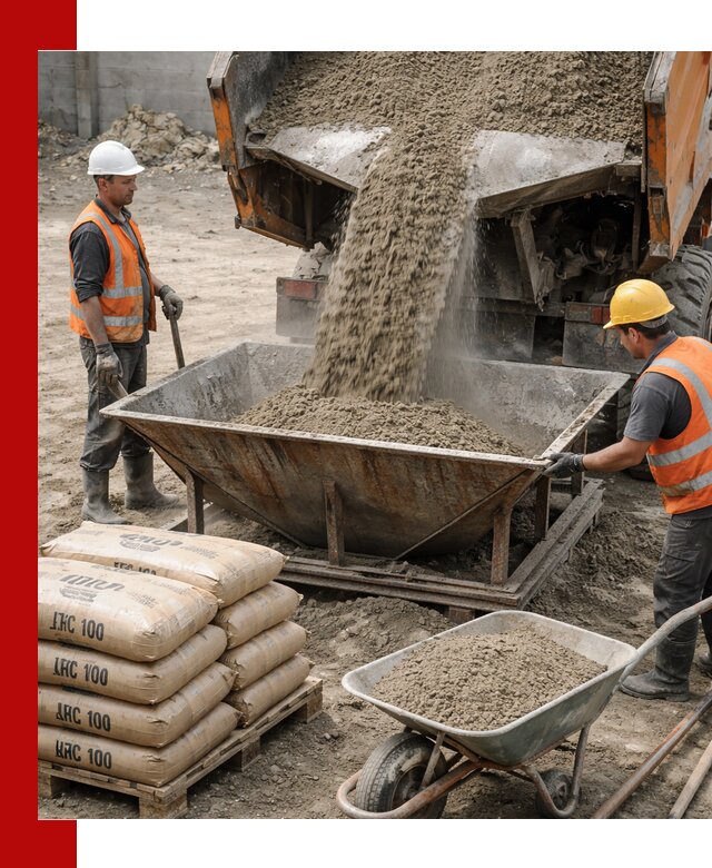 Доставка цементно-песчаной смеси М100 в Горячем Ключе