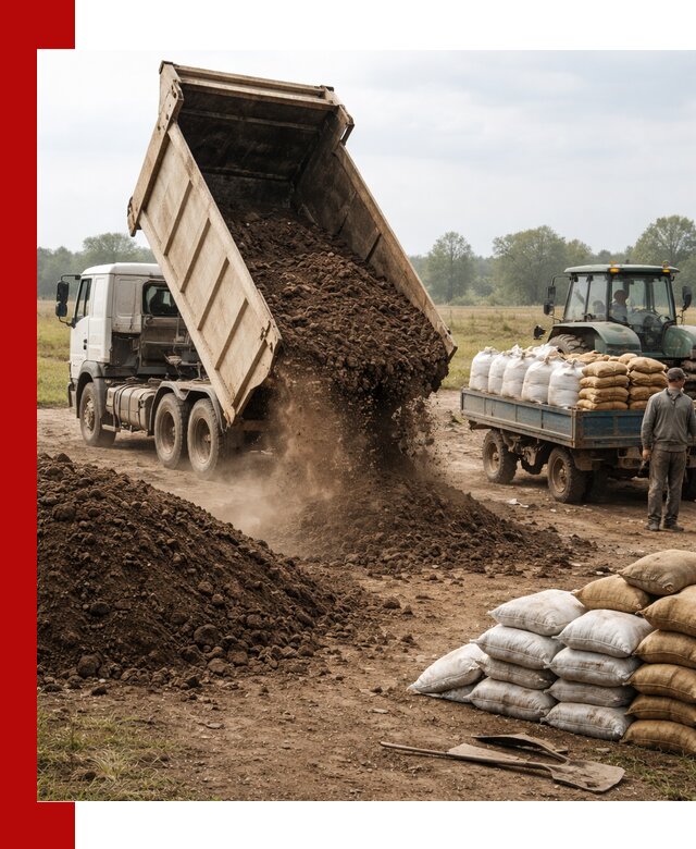 Доставка грунта и удобрений оптом в Горячем Ключе для сельхоз и строительства