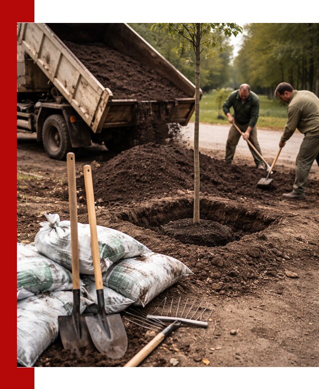 Грунт для посадки деревьев в Горячем Ключе — доставка и подготовка почвы