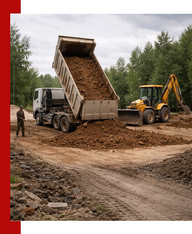 Доставка суглинка самосвалами в Горячем Ключе подсыпка и планировка