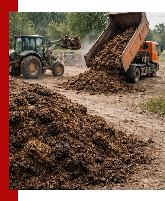 Доставка навоза самосвалами в Горячем Ключе для сельхозпотребностей