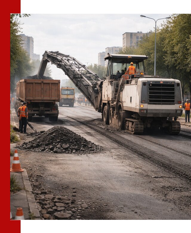 Фрезерованный асфальт в Горячем Ключе — удаление и вывоз старого покрытия