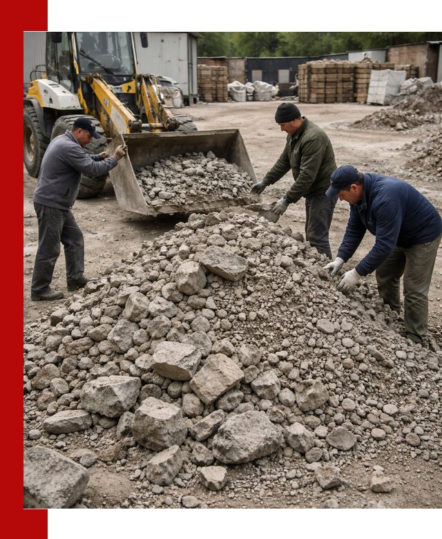 Демонтаж и вывоз бой бетона в Горячем Ключе