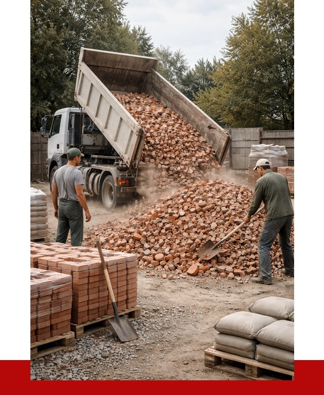 Бой кирпича в Горячем Ключе с доставкой от 4340 руб/куб | ПРОНЕРУДГрч