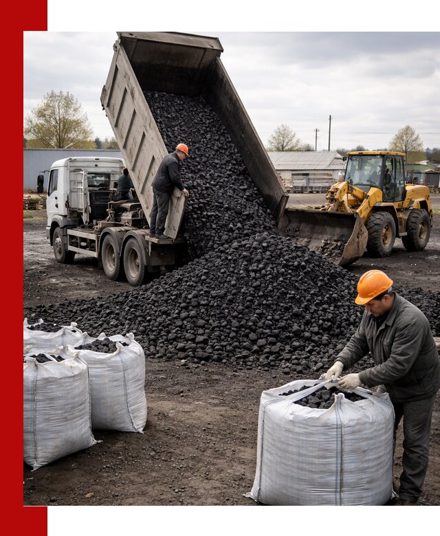 Доставка каменного угля в Горячем Ключе оптом и в розницу