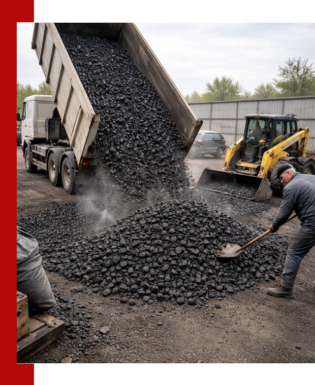 Доставка угля орех в Горячем Ключе оптом и в розницу