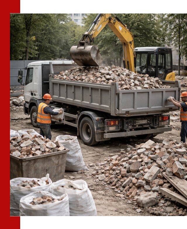 Вывоз строительного мусора в Горячем Ключе с самосвалами и контейнерами