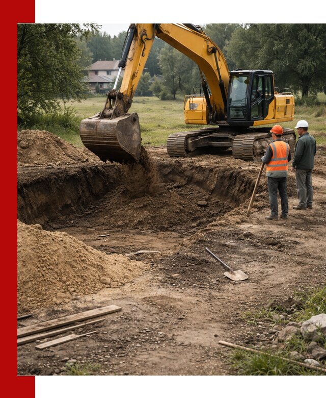 Рытье котлована под фундамент в Горячем Ключе (быстро и недорого)