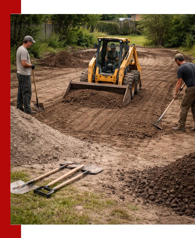 Планировка участка грунтом с вывозом и доставкой в Горячем Ключе